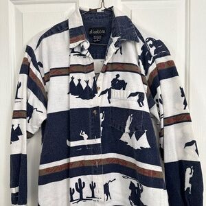 Vintage 90s Western Button Down